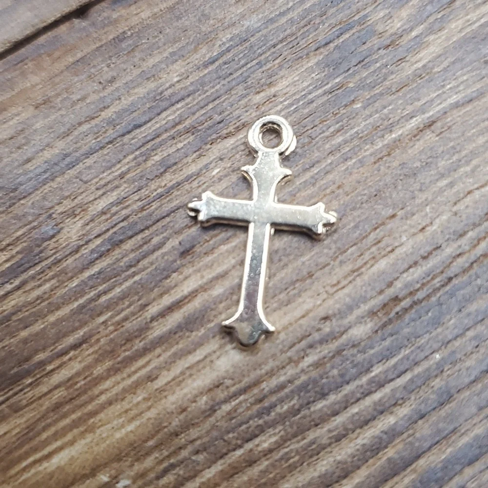 Vermeil cross pendant charm P106‎
